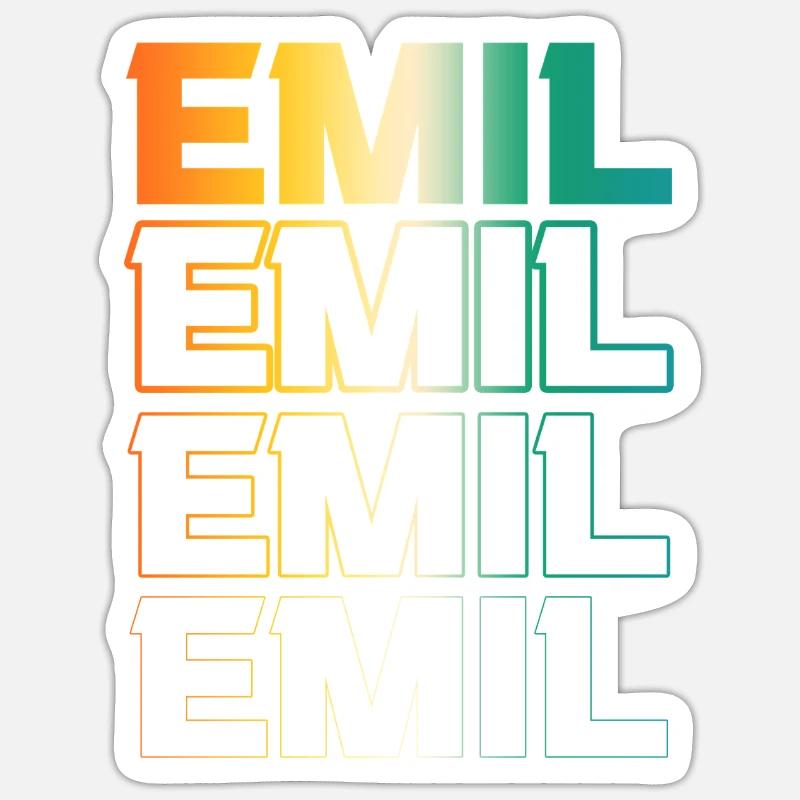 Emil - Sticker size S (10 x 10 cm) - white matte