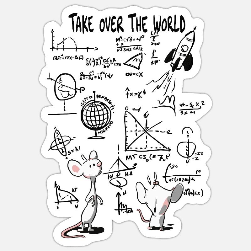 World takeover – clever mouse master plan Sticker size S (10 x 10 cm)
