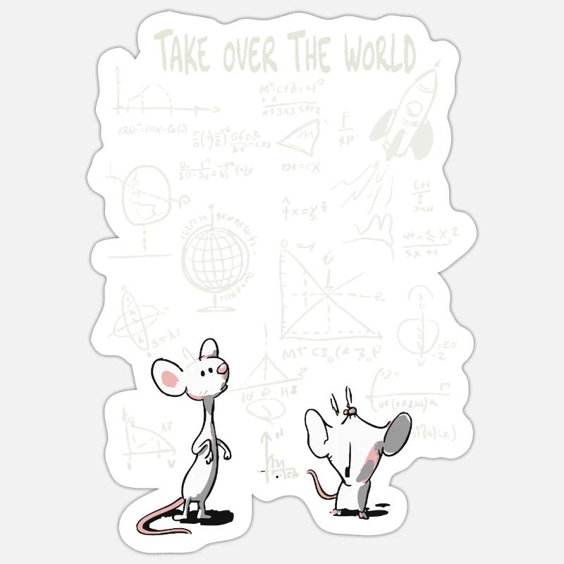 World takeover – clever mouse master plan Sticker size S (10 x 10 cm)