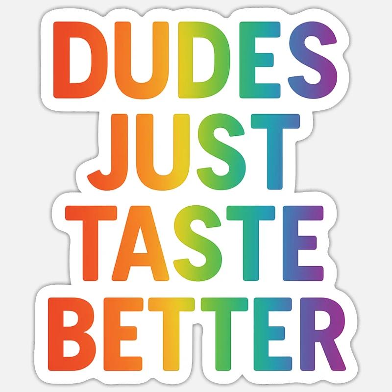 Les mecs ont tout simplement meilleur goût - Sticker taille S (10 x 10 cm) - blanc mat