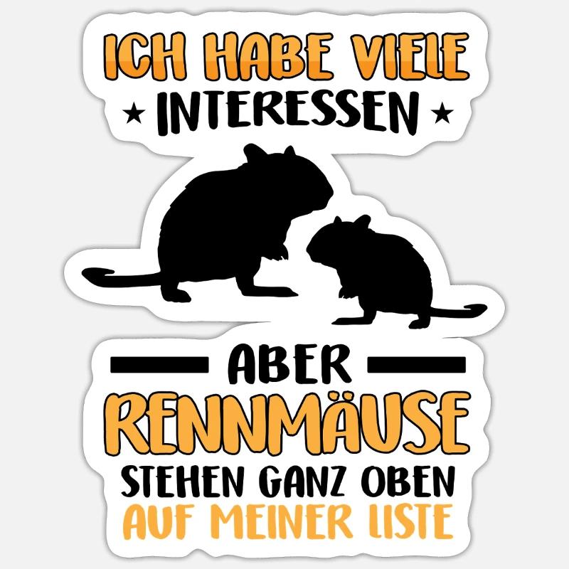 Gerbil interesting Rodent Gerbil - Sticker size S (10 x 10 cm) - white matte