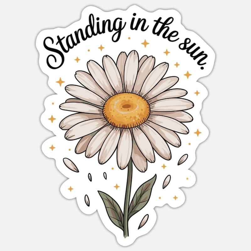 Fleur de Lumière - Sticker taille S (10 x 10 cm) - blanc mat