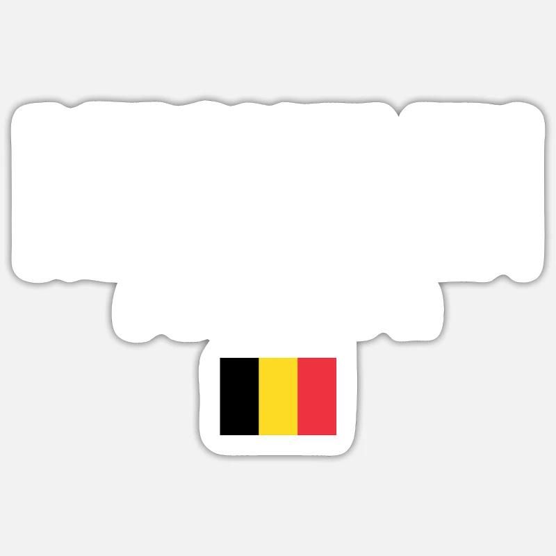 Malines, Belgique - Sticker taille S (10 x 10 cm) - blanc mat