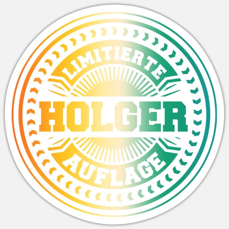 Holger - Sticker taille S (10 x 10 cm) - blanc mat
