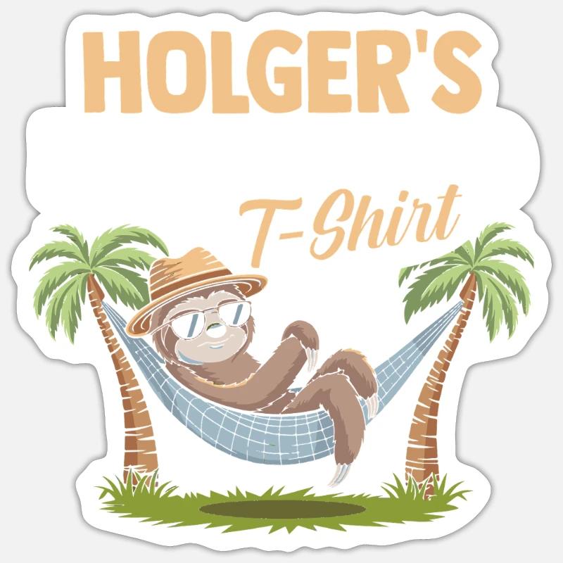 Faultier Holger Sticker Größe S (10 x 10 cm)