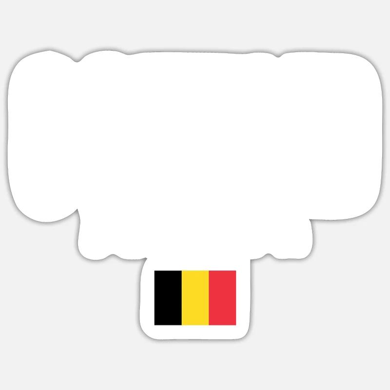 Ostend Belgium - Sticker size S (10 x 10 cm) - white matte