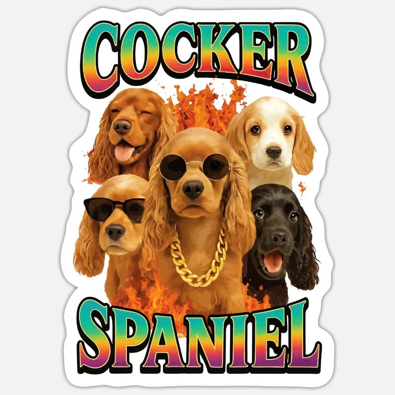 Cocker Spaniel Sticker Größe S (10 x 10 cm)