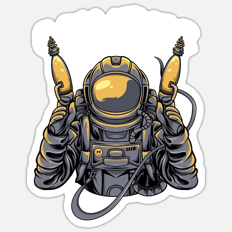 Alien Hunter Sci-Fi Astronaut Sticker size S (10 x 10 cm)