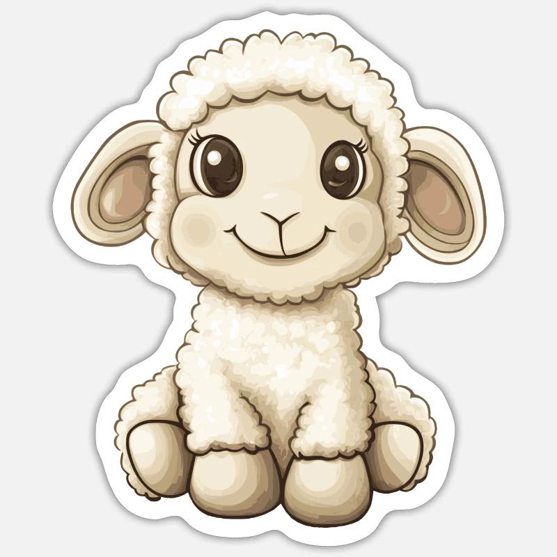 little sheep Sticker size S (10 x 10 cm)
