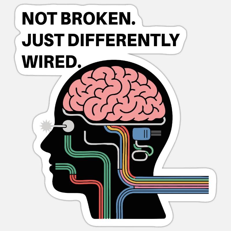 Pas cassé – juste câblé différemment Sticker taille S (10 x 10 cm)