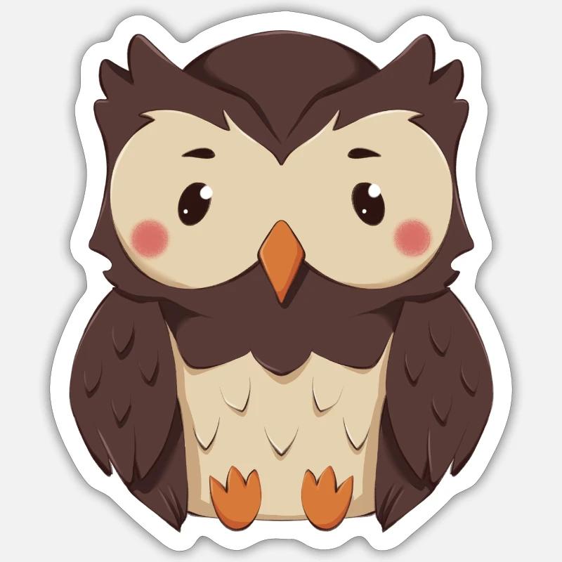 Eule Sticker Größe S (10 x 10 cm)