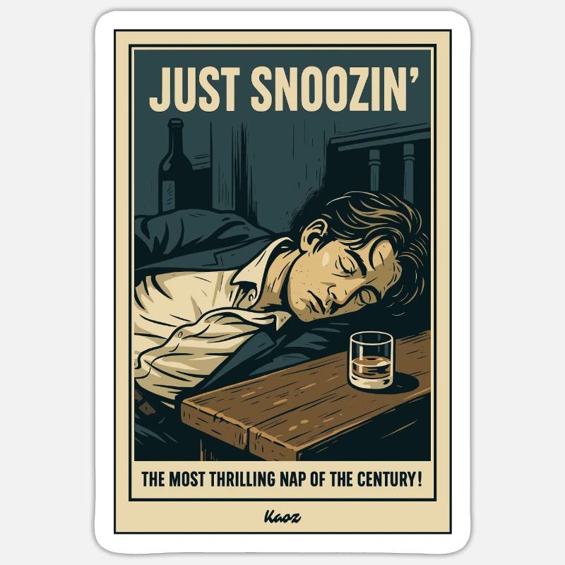 Ronfler simplement – la sieste du siècle Sticker taille S (10 x 10 cm)