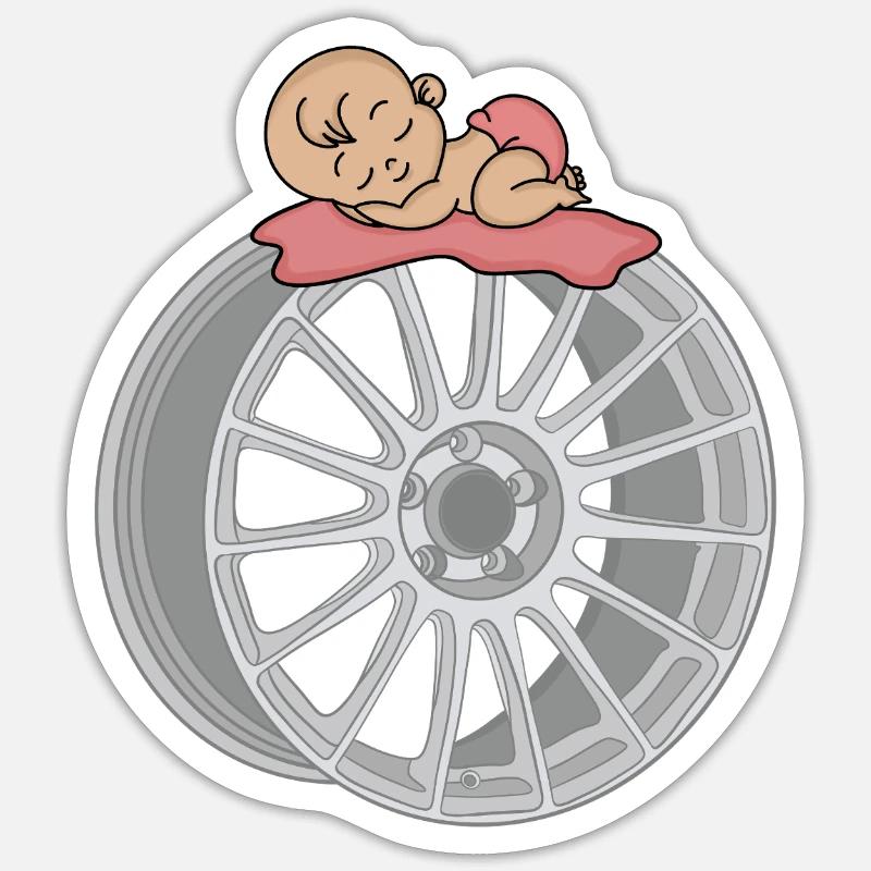 Bébé - Sticker taille S (10 x 10 cm) - blanc mat