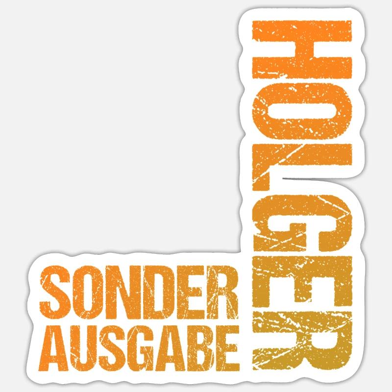 Holger - Sticker taille S (10 x 10 cm) - blanc mat