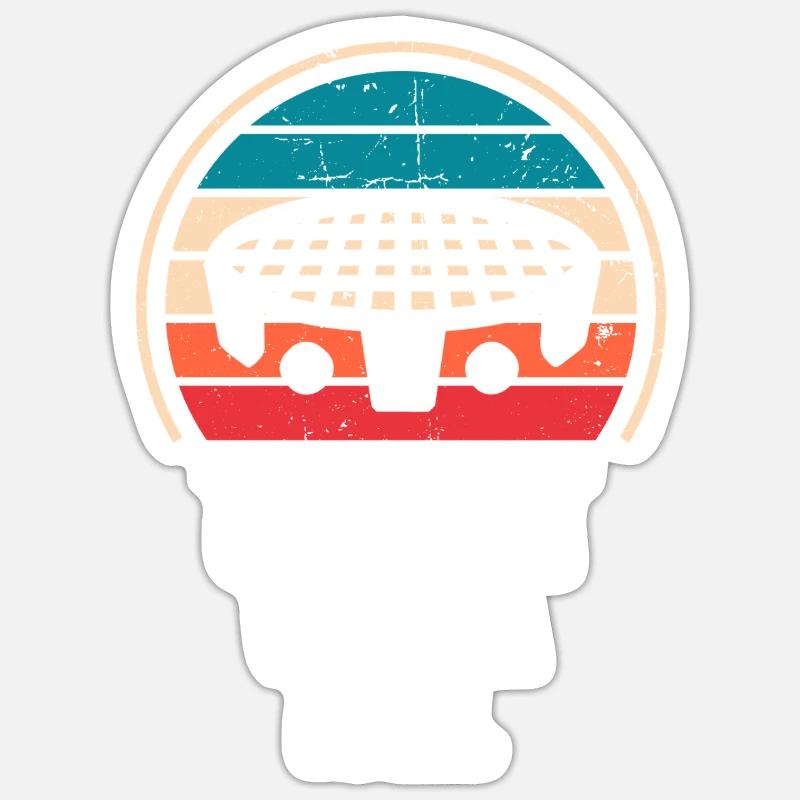 Old Roundnet Player - Sticker size S (10 x 10 cm) - white matte