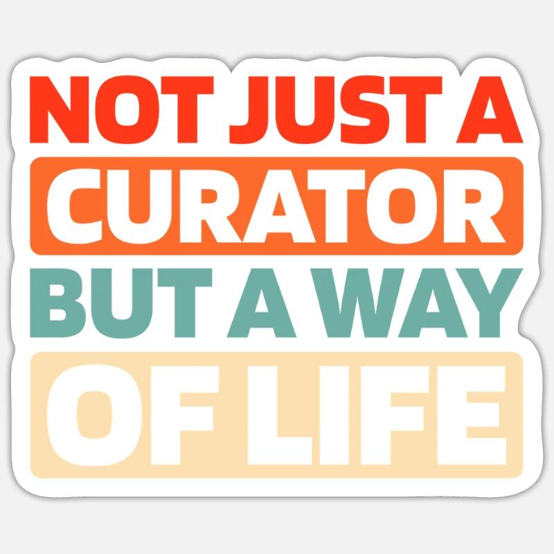 Kurator - Sticker Größe S (10 x 10 cm) - Mattweiß