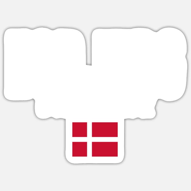 Esbjerg, Danemark - Sticker taille S (10 x 10 cm) - blanc mat