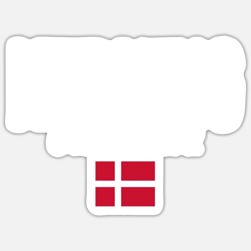 Herning, Danemark - Sticker taille S (10 x 10 cm) - blanc mat