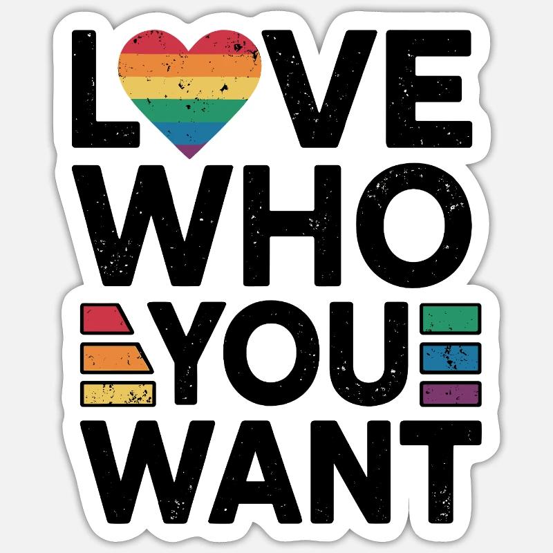 Regenbogenherz Pride Print - Sticker Größe S (10 x 10 cm) - Mattweiß