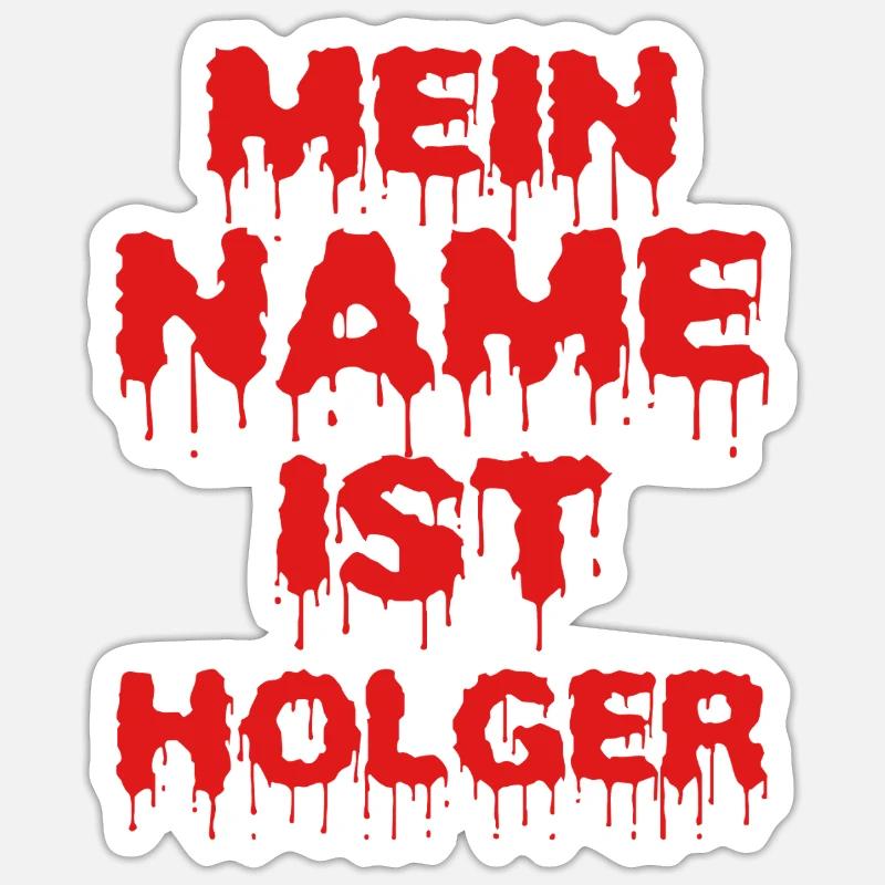 Holger - Sticker size S (10 x 10 cm) - white matte