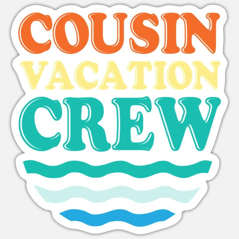Équipage de cousins - Sticker taille S (10 x 10 cm) - blanc mat