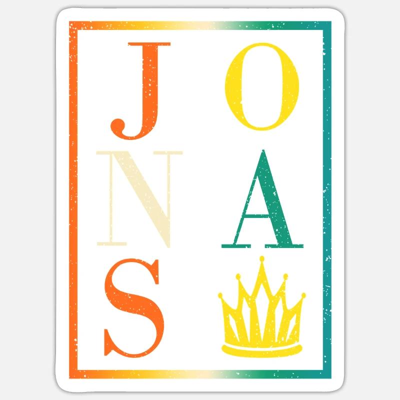 Jonas - Sticker taille S (10 x 10 cm) - blanc mat