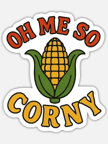 Oh ich so kitschig - Sticker Größe S (10 x 10 cm) - Mattweiß