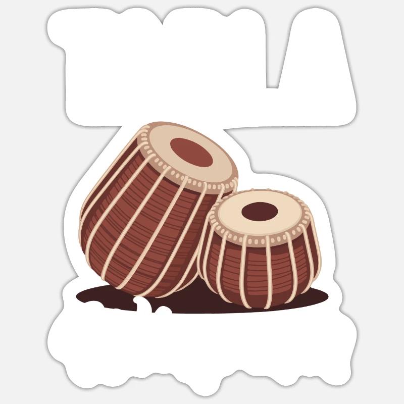 Tabla Whisperer - Sticker Größe S (10 x 10 cm) - Mattweiß