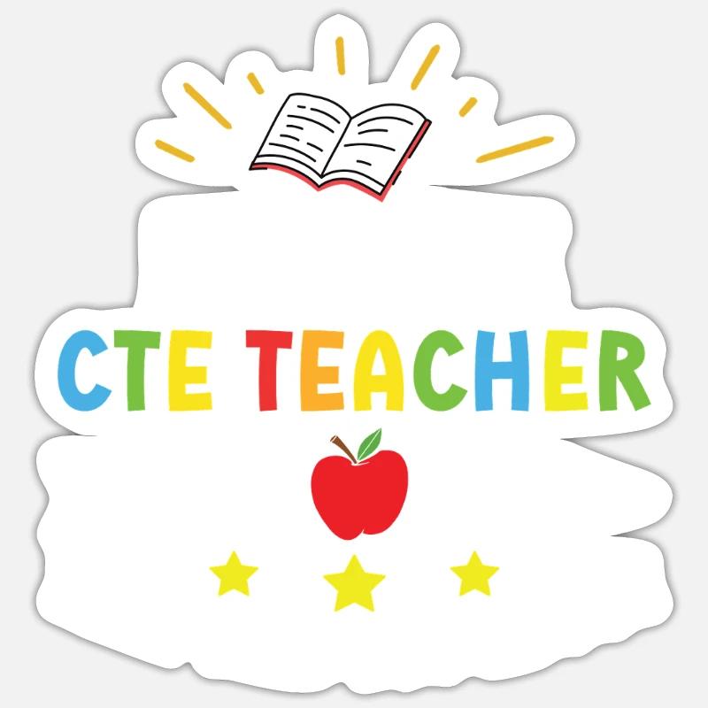 Ich Bin Der Cte -lehrer, Den Sie Dir Über - Sticker Größe S (10 x 10 cm) - Mattweiß