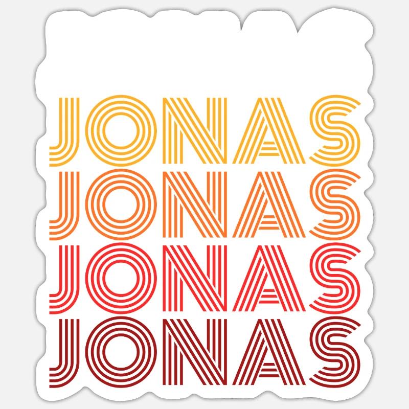 Jonas - Sticker taille S (10 x 10 cm) - blanc mat
