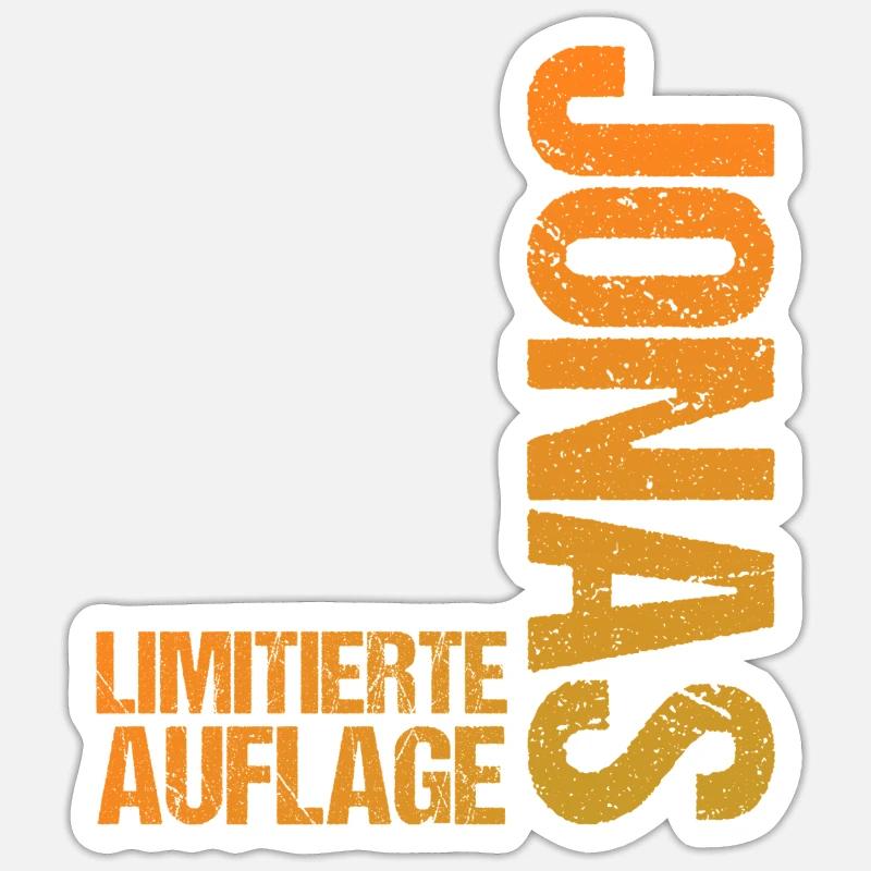 Jonas - Sticker size S (10 x 10 cm) - white matte