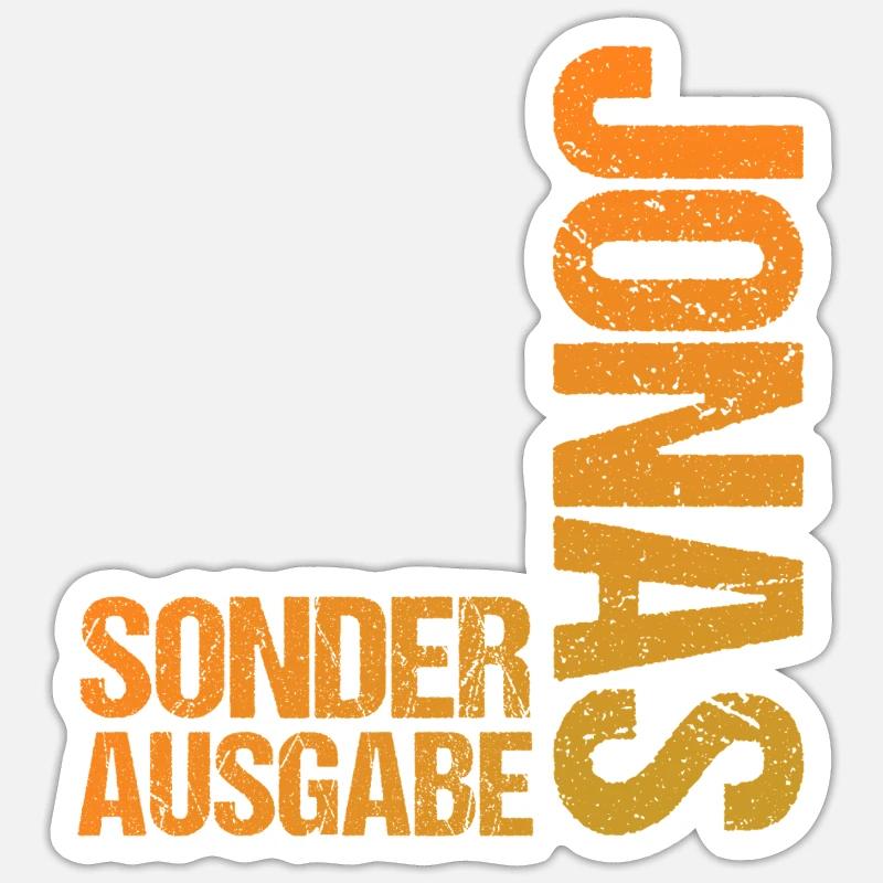 Jonas - Sticker taille S (10 x 10 cm) - blanc mat