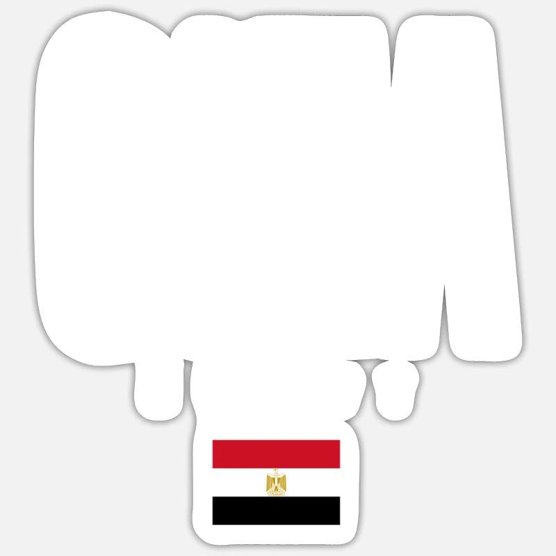 Gizeh, Égypte - Sticker taille S (10 x 10 cm) - blanc mat