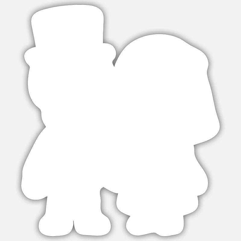 Married Wedding Skull - Sticker size S (10 x 10 cm) - white matte