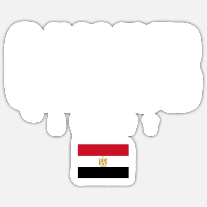 Qalyub Égypte - Sticker taille S (10 x 10 cm) - blanc mat