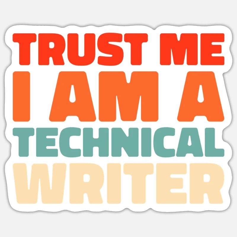 Rédactrice technique - Sticker taille S (10 x 10 cm) - blanc mat