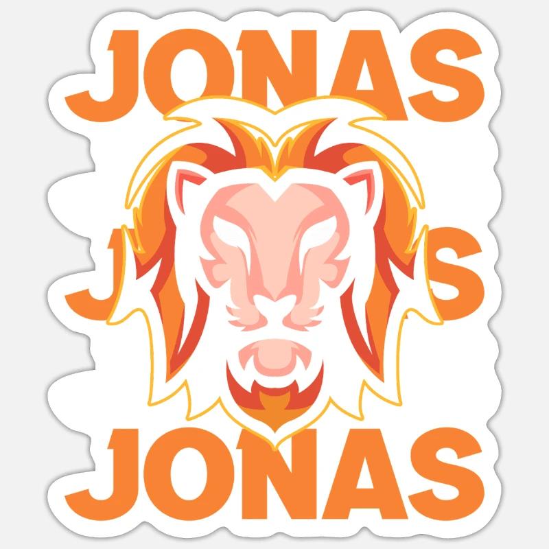 Leo Jonas - Sticker taille S (10 x 10 cm) - blanc mat