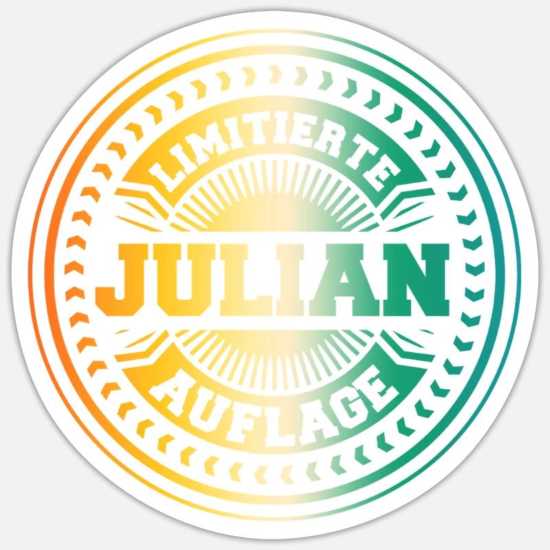 Julian - Sticker Größe S (10 x 10 cm) - Mattweiß