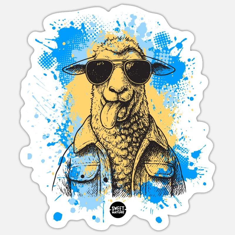 Bleat Mode: Activated - Sticker size S (10 x 10 cm) - white matte