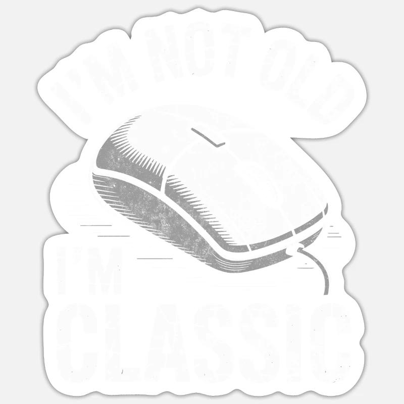 Funny In Classic Computer Mouse Sticker size S (10 x 10 cm)