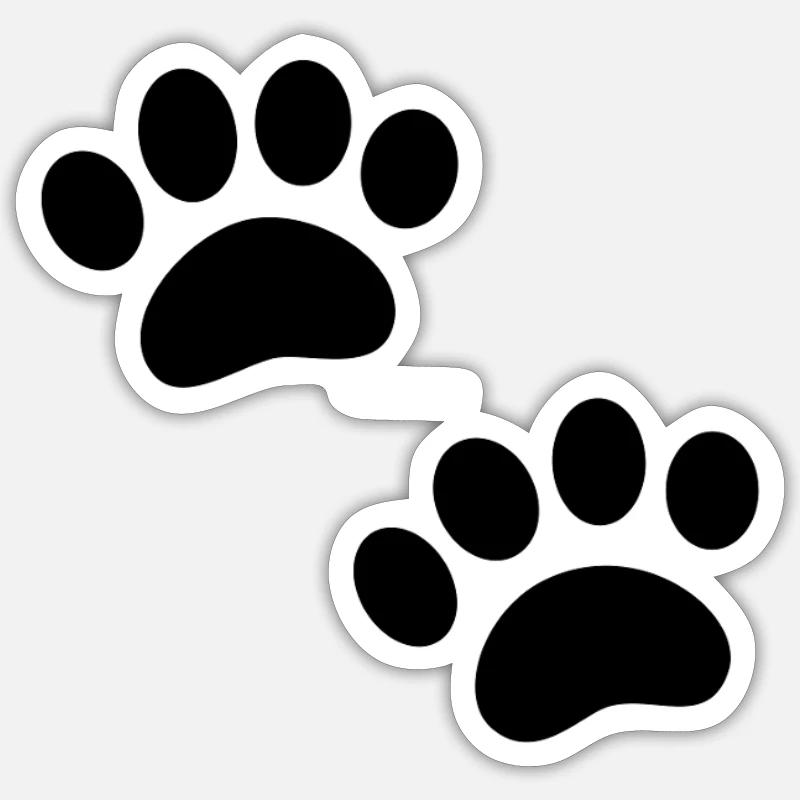 Empreinte de patte Sticker taille S (10 x 10 cm)