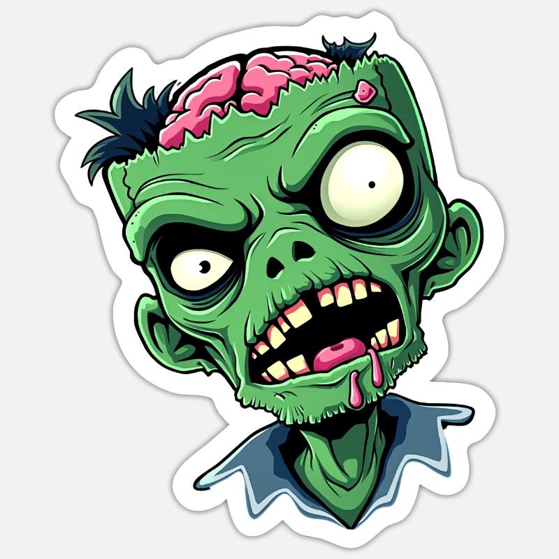 Zombie without a plan Sticker size S (10 x 10 cm)