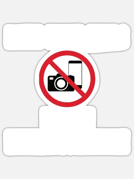 Bitte keine Fotos ich bin Krankgeschrieben - Sticker Größe S (10 x 10 cm) - Mattweiß