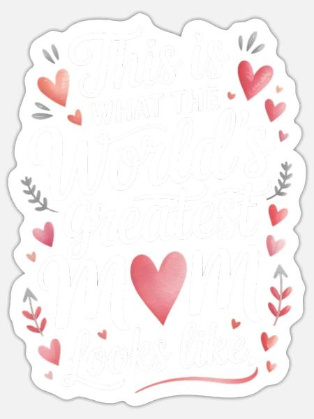 Mama Spruch Liebe Mutter Lustig Mom - Sticker Größe S (10 x 10 cm) - Mattweiß