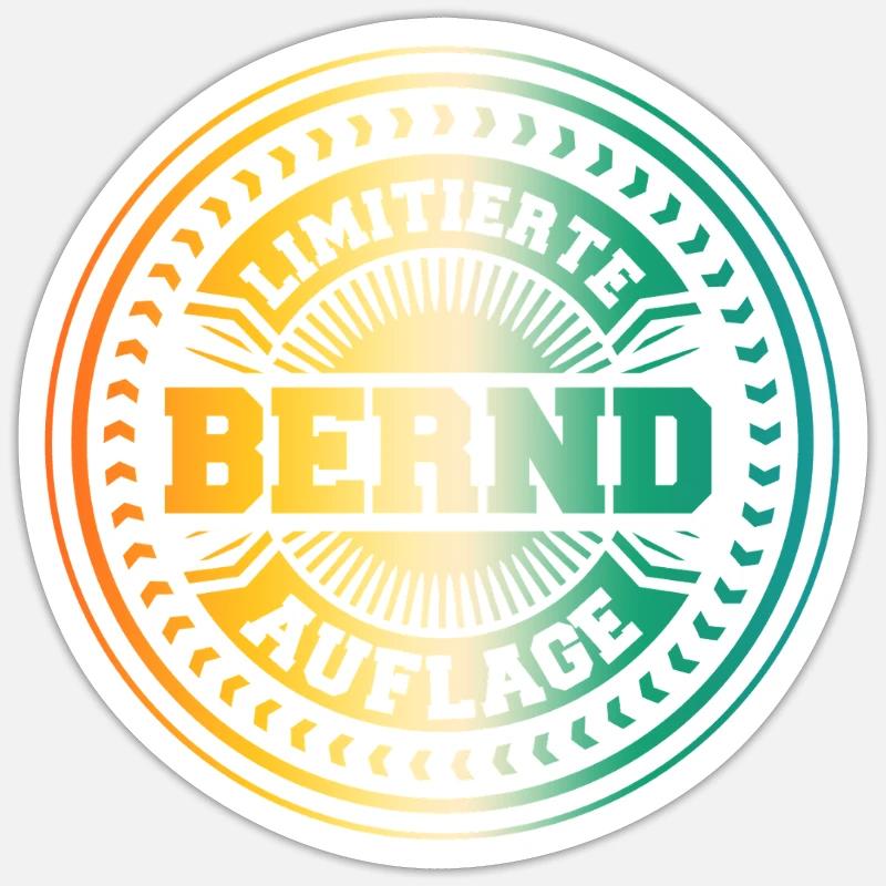 Bernd - Sticker Größe S (10 x 10 cm) - Mattweiß