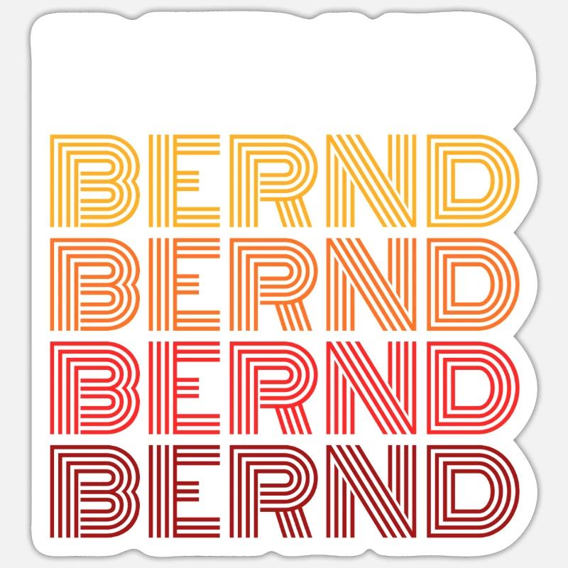 Bernd - Sticker taille S (10 x 10 cm) - blanc mat