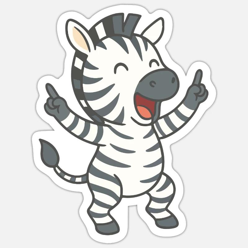 Fête du passage piéton - Sticker taille S (10 x 10 cm) - blanc mat
