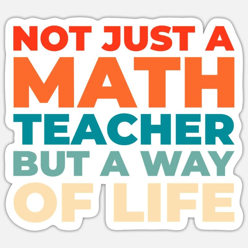Professeur de mathématiques Professeur de mathématiques - Sticker taille S (10 x 10 cm) - blanc mat