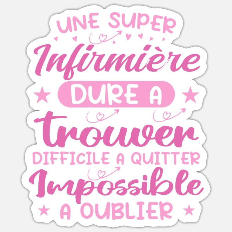 Eine super Krankenschwester - Krankenschwester Geschenk - Sticker Größe S (10 x 10 cm) - Mattweiß