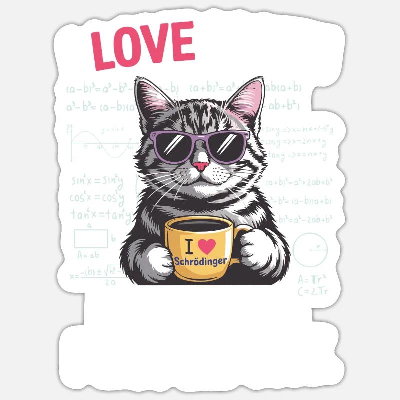 I love Math – It makes people cry - Sticker size S (10 x 10 cm) - white matte